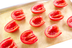 Sliced and Cored Tomatoes