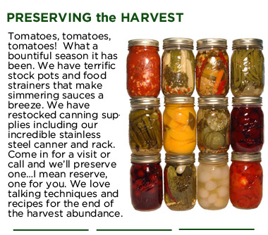 Preserving the Harvest