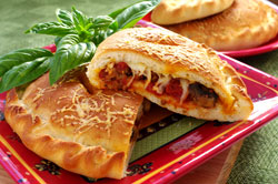 Sausage and Mushroom Calzones