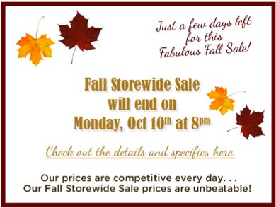 Fall Storewide Sale