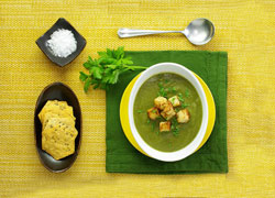 Puree of Swiss Chard and Romaine Soup