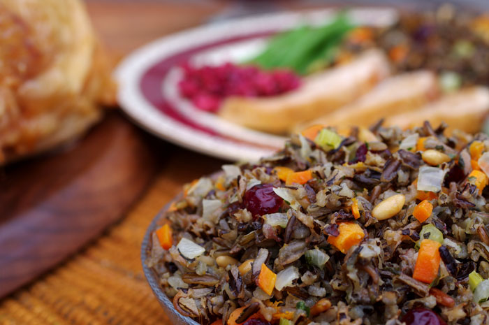 Minnesota Wild Rice Dressing with Dried Fruits