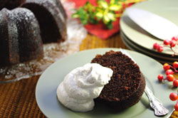 Molasses Gingerbread Cake with Cinnamon Whipped Cream