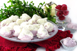 Raspberry Meringues