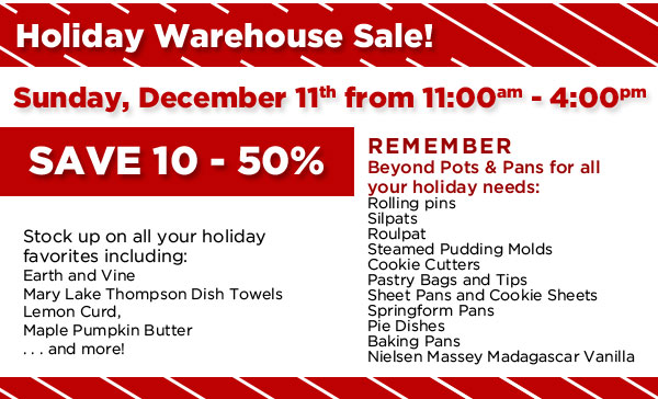 Holiday Warehouse Sale