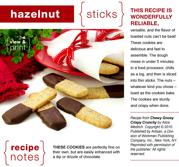 Recipe - Hazelnut Sticks