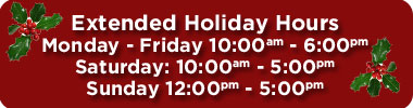 Extended Holiday Hours