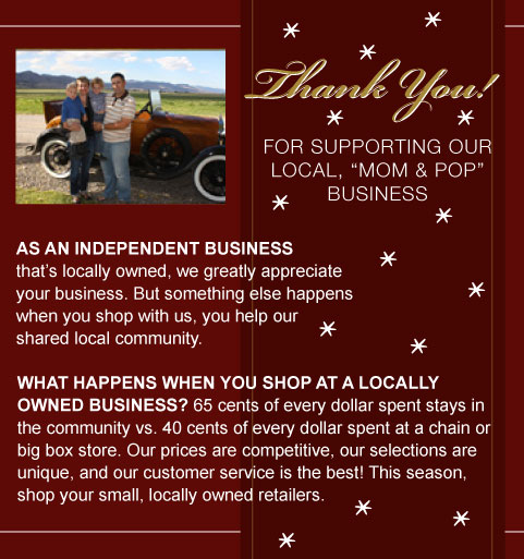 Thanks for Shopping Locally