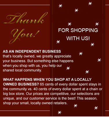 Thanks for Shopping Locally