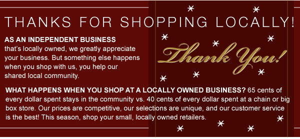 Thanks for Shopping Locally