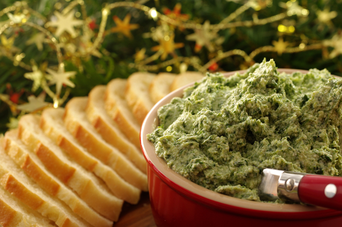 Fresh Spinach Dip with Feta and Dill