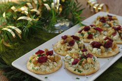 Gorgonzola Canapes with Walnuts