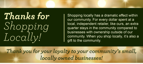 Thanks for Shopping Locally