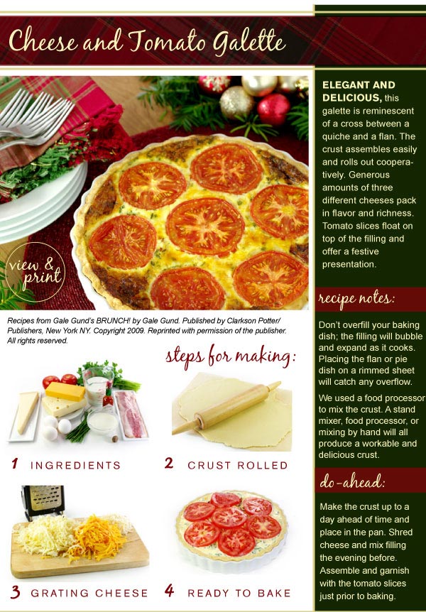 RECIPE: Cheese and Tomato Galette