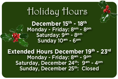 Holiday Hours