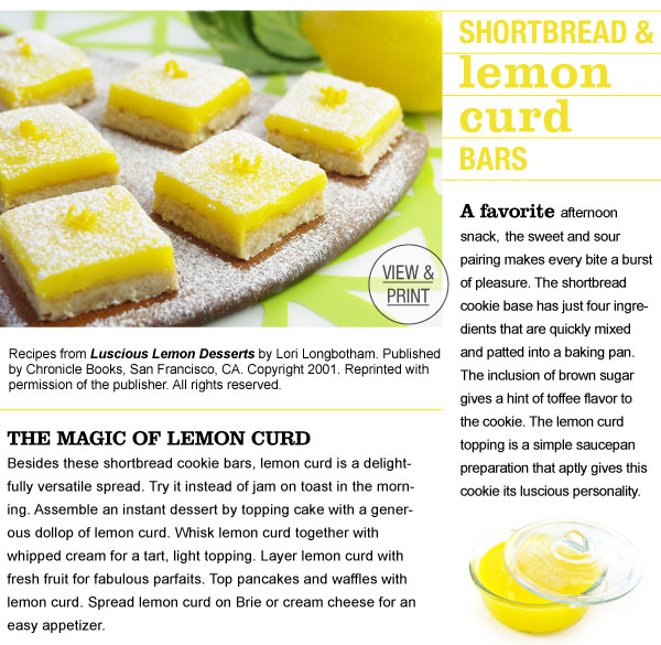 RECIPE: Shortbread & Lemon Curd Bars