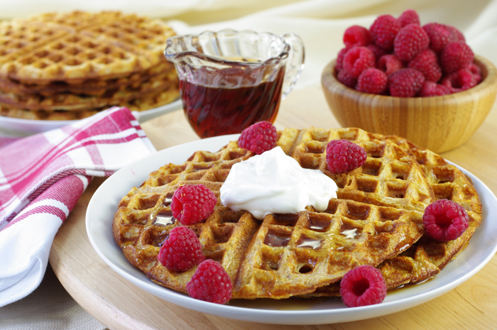 Whole-Wheat Corn Waffles