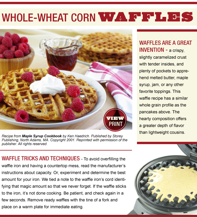 RECIPE: Whole-Wheat Corn Waffles