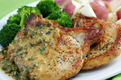 PORK CHOPS WITH MUSTARD SAUCE