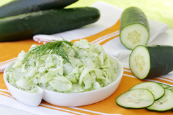 CUCUMBER with SOUR CREAM or YOGURT