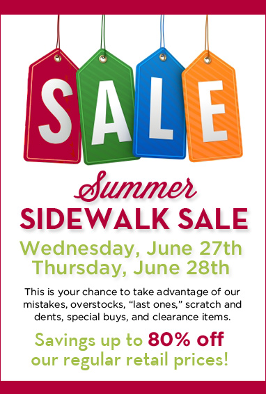 Summer Sidewalk Sale