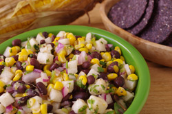 Fiery Black Bean, Roasted Corn, and Jicama Salsa