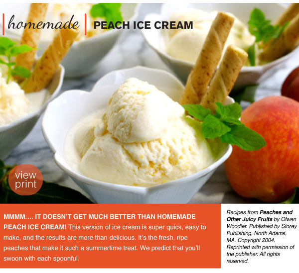 RECIPE: Homemade Peach Ice Cream