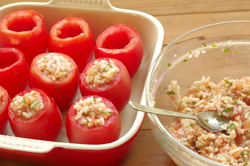 Stuffing the Tomatoes