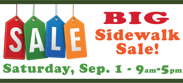 Big SIdewalk Sale - Sep 1