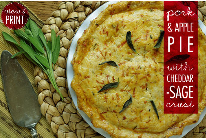 RECIPE: Pork and Apple Pie with Cheddar-Sage Crust