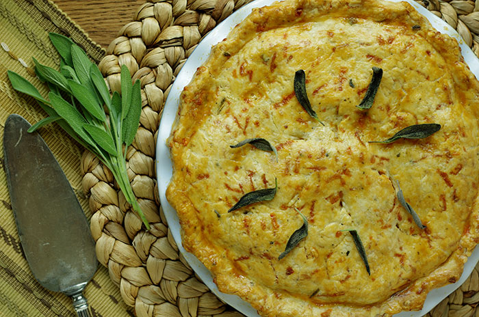 ork and Apple Pie with Cheddar-Sage Crust