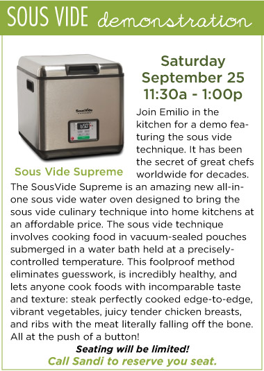 Sous Vide Demo