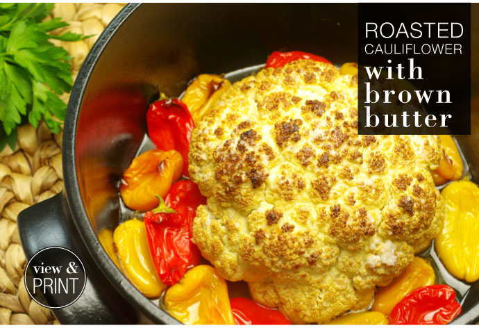 RECIPE: Roasted Cauliflower with Brown Butter