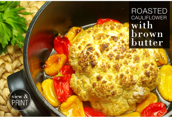 RECIPE: Roasted Cauliflower with Brown Butter