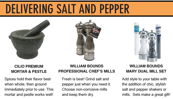 Delivering Salt and Pepper