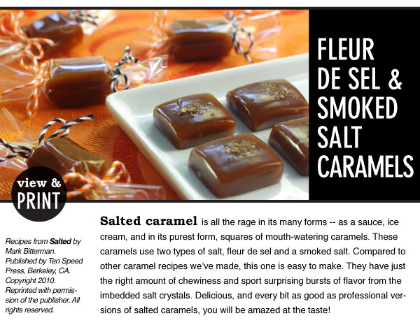 RECIPE: Fleur De Sel & Smoked Salt Caramels