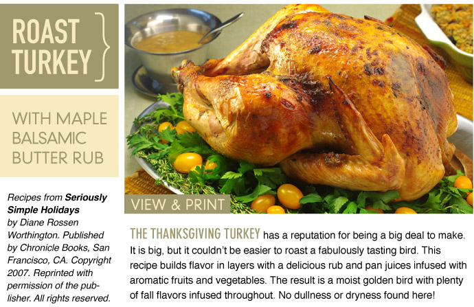 RECIPE: Roast Turkey with Maple Balsamic Butter Rub