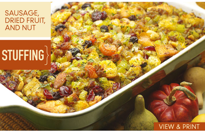 RECIPE: Sausage, Dried Fruit, and Nut Stuffing