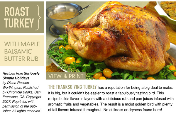 RECIPE: Roast Turkey with Maple Balsamic Butter Rub