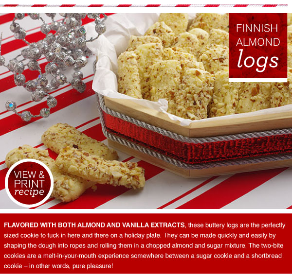 RECIPE: Finnish Almond Logs