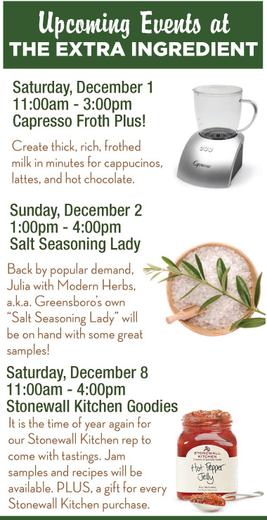 Events at The Extra Ingredient