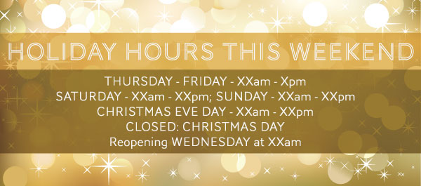 Holiday Hours