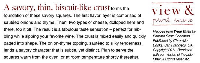 RECIPE: Caramelized Onion and Cheese Squares