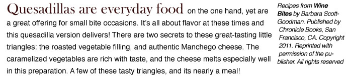 RECIPE: Manchego Quesadillas with roasted red peppers and onions