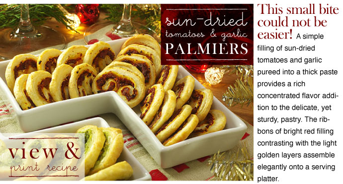 RECIPE: Sun-Dried Tomatoes and Garlic Palmiers