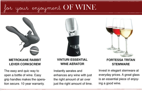 For Enjoying Wine