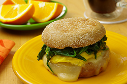 Egg Sandwiches with Wilted Spinach