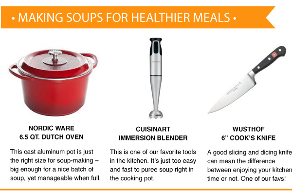 Making Soups for Healthier Meals