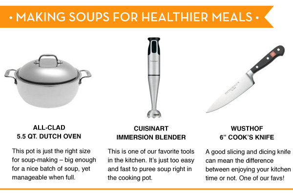 Making Soups for Healthier Meals