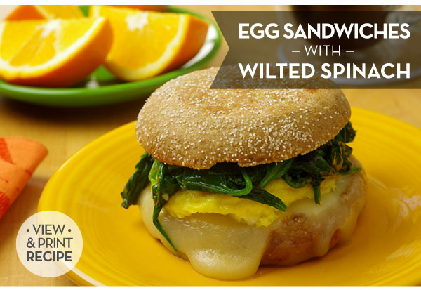 RECIPE: Egg Sandwiches with Wilted Spinach